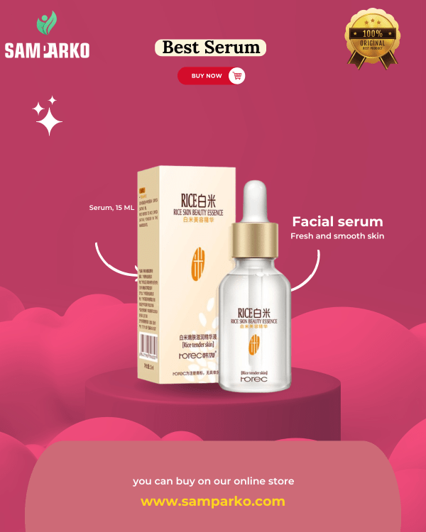 15ml White Rice Whitening Serum Anti-Aging Hydrating Cream for Fine Lines, Acne, and Wrinkles on the Face Skin Care Essence - Image 2