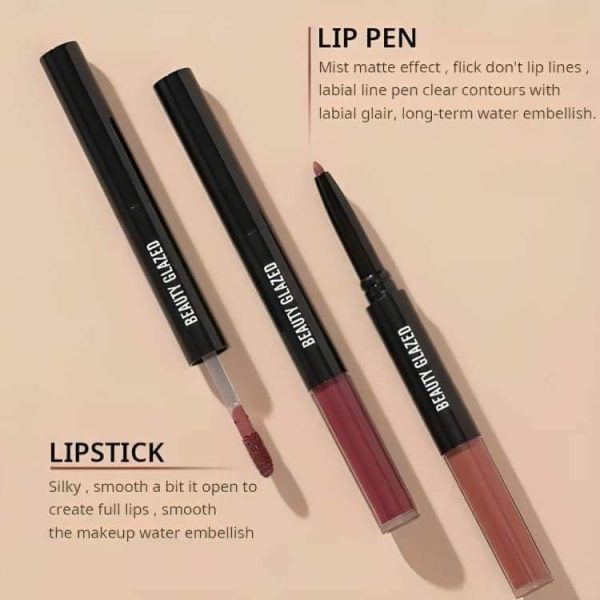 Beauty Glazed 2 In 1 Matte Lipliner & Lipstick – Samparko Store - Image 2